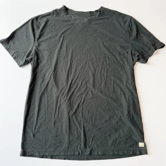 Vuori Strato Tech V-Neck Tee Charcoal Heather XL - Picture 2 of 9
